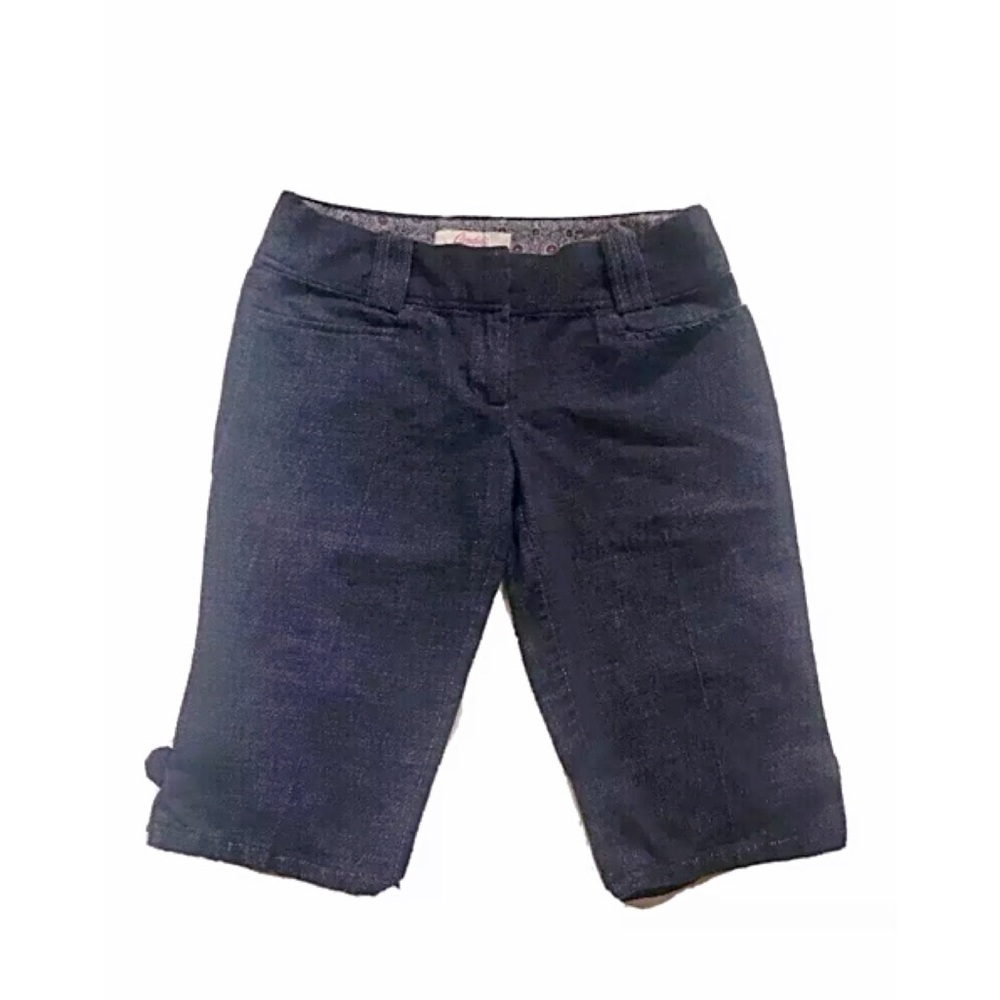 CANDIE'S Sz 7 Indigo Blue Bermuda Cotton Spandex